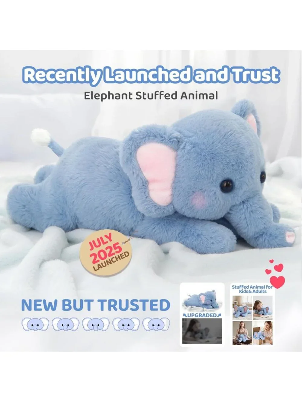 Elephant Weighted Plush 2-5 Lbs 23